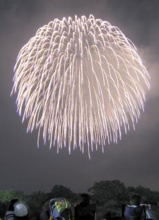 夜空に大輪の花が咲き乱れた酒田港まつりの花火大会