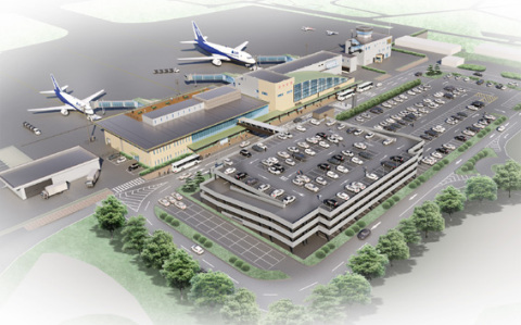中期経営戦略で示された庄内空港の将来イメージ図
