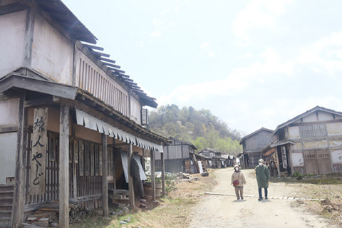 約40軒の町家が並ぶ宿場町エリア＝22日