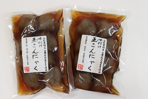 まるい食品の代表的な商品の一つ「味付け玉こんにゃく」