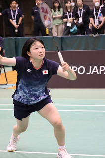 女子シングルスで頂点に立った阿波選手